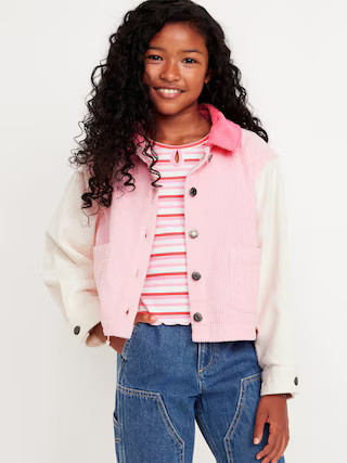 Color-Block Corduroy Jacket for Girls | Old Navy (US)