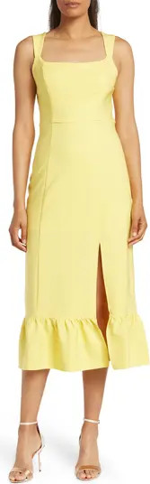 Square Neck Flounce Hem Dress | Nordstrom Rack