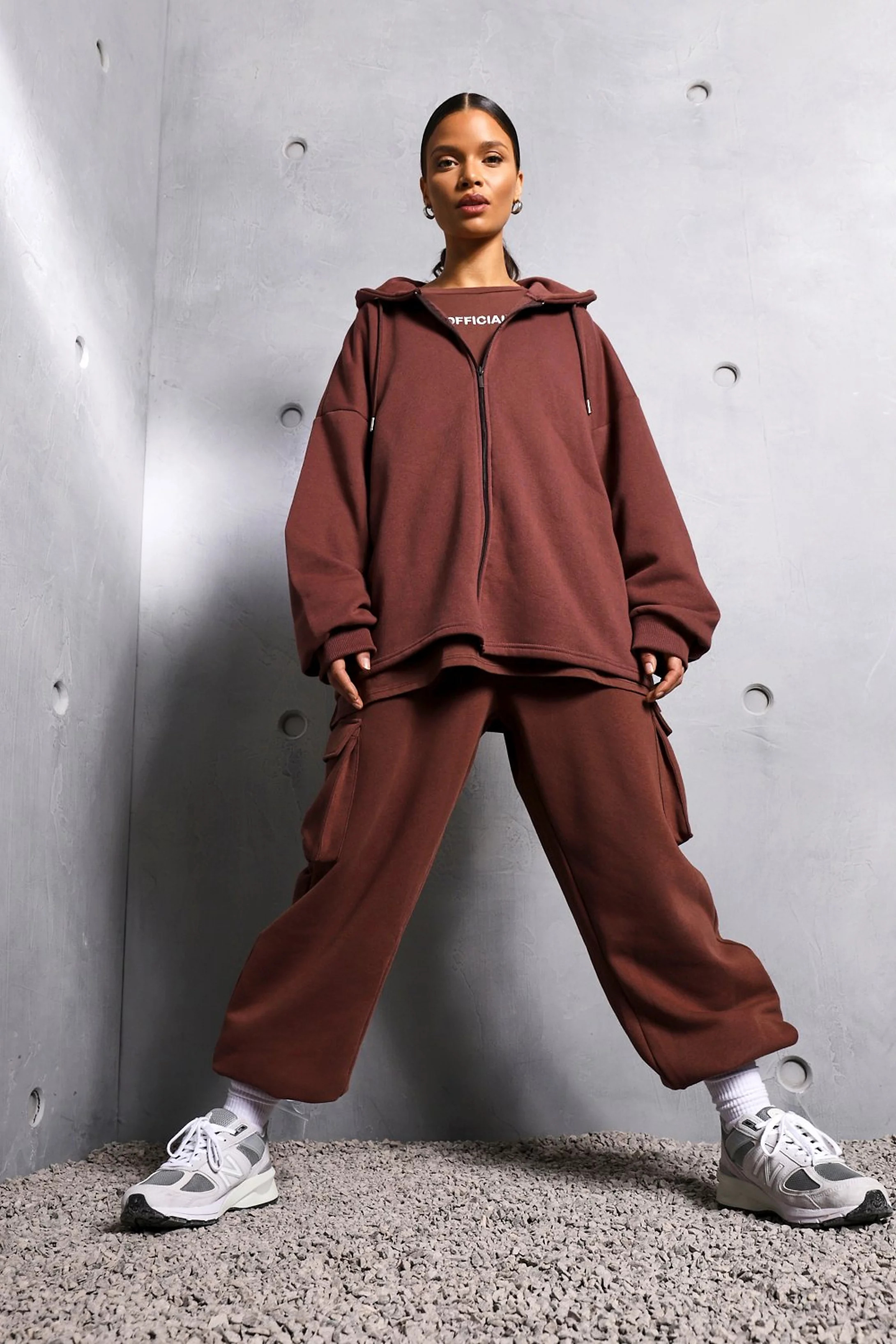 Oversized Zip Through Official Hoodie | Boohoo.com (US & CA)