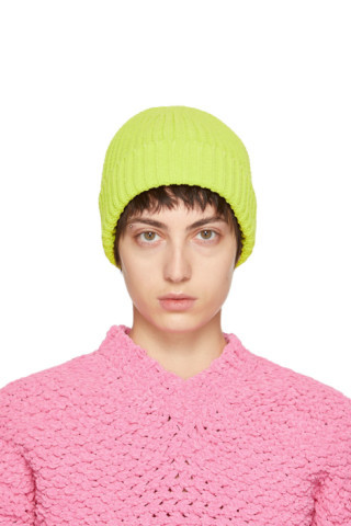 Yellow Chenille Beanie | SSENSE