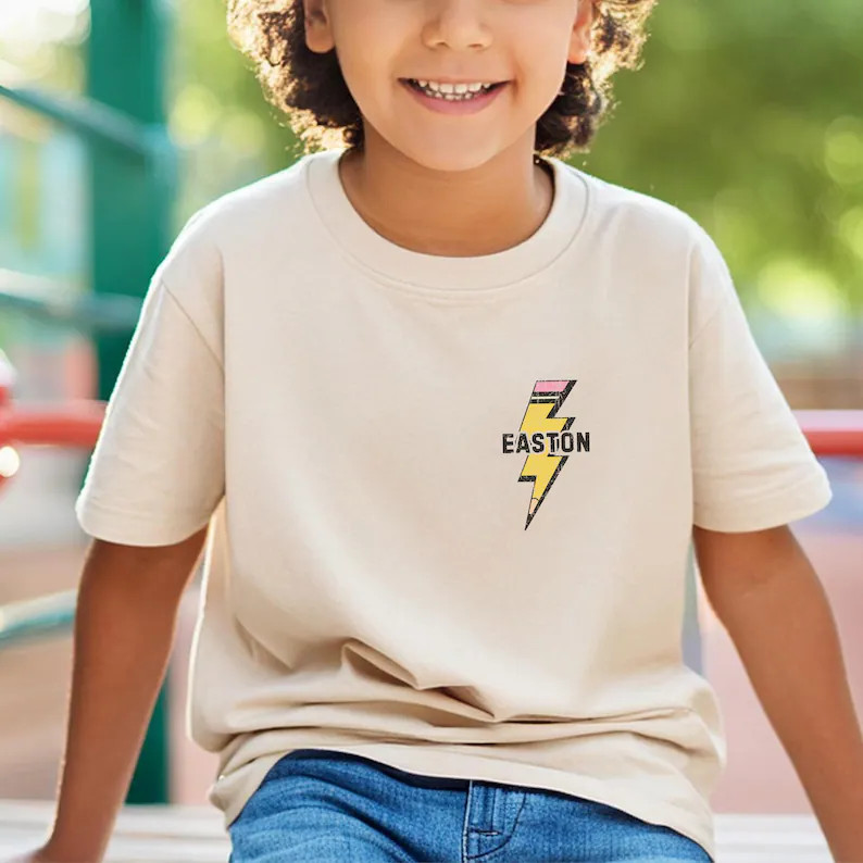 Custom Boys Back to School Shirt Personalized Kids Name T-shirt for School Outfit for Boys Tshirt... | Etsy (Global)