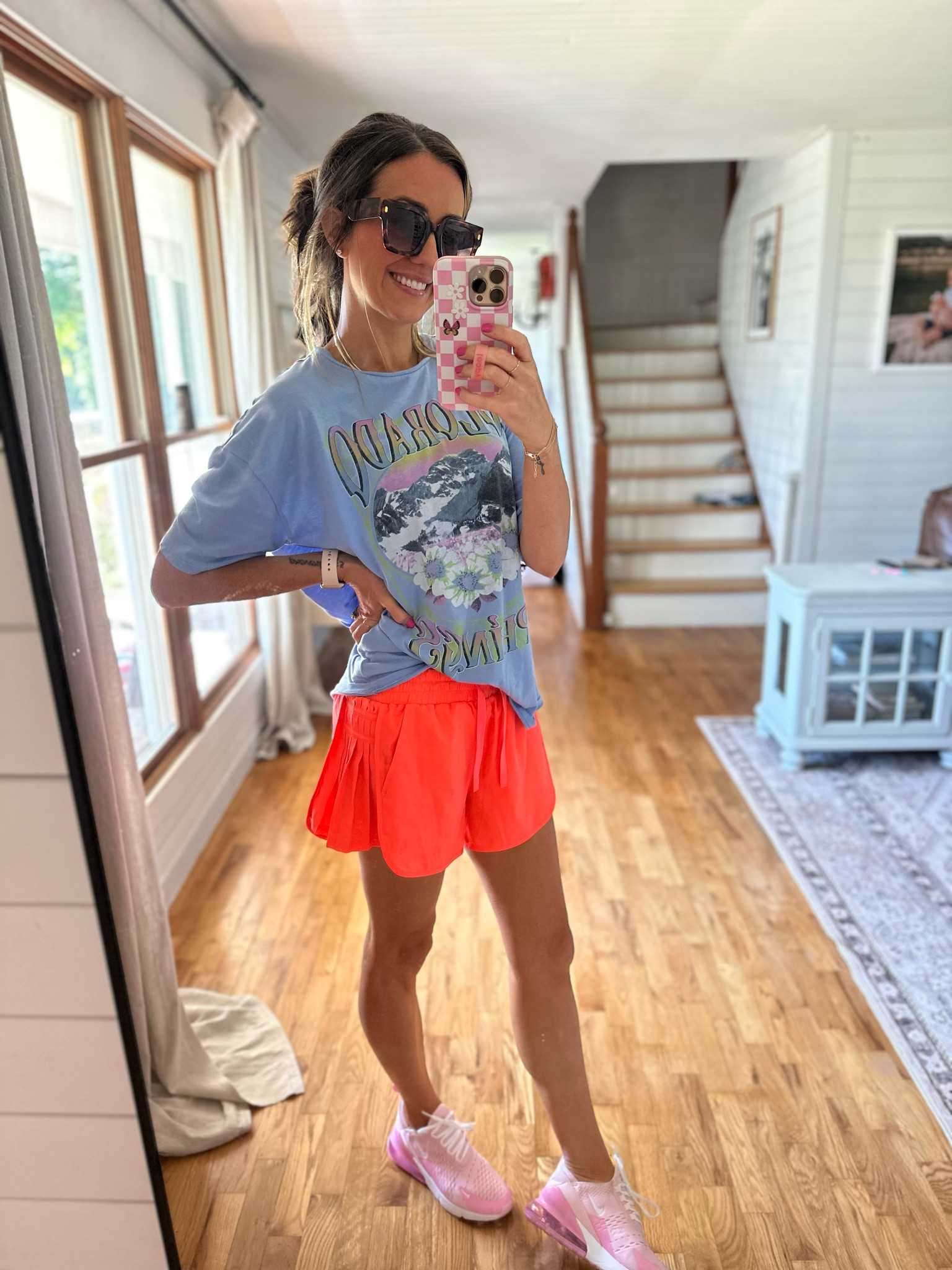 Comfy but make it cute. 😍 Cheap graphic tees. Athlesiure, comfy outfits, summer outfit ideas. 

#LTKshoecrush #LTKfitness #LTKstyletip