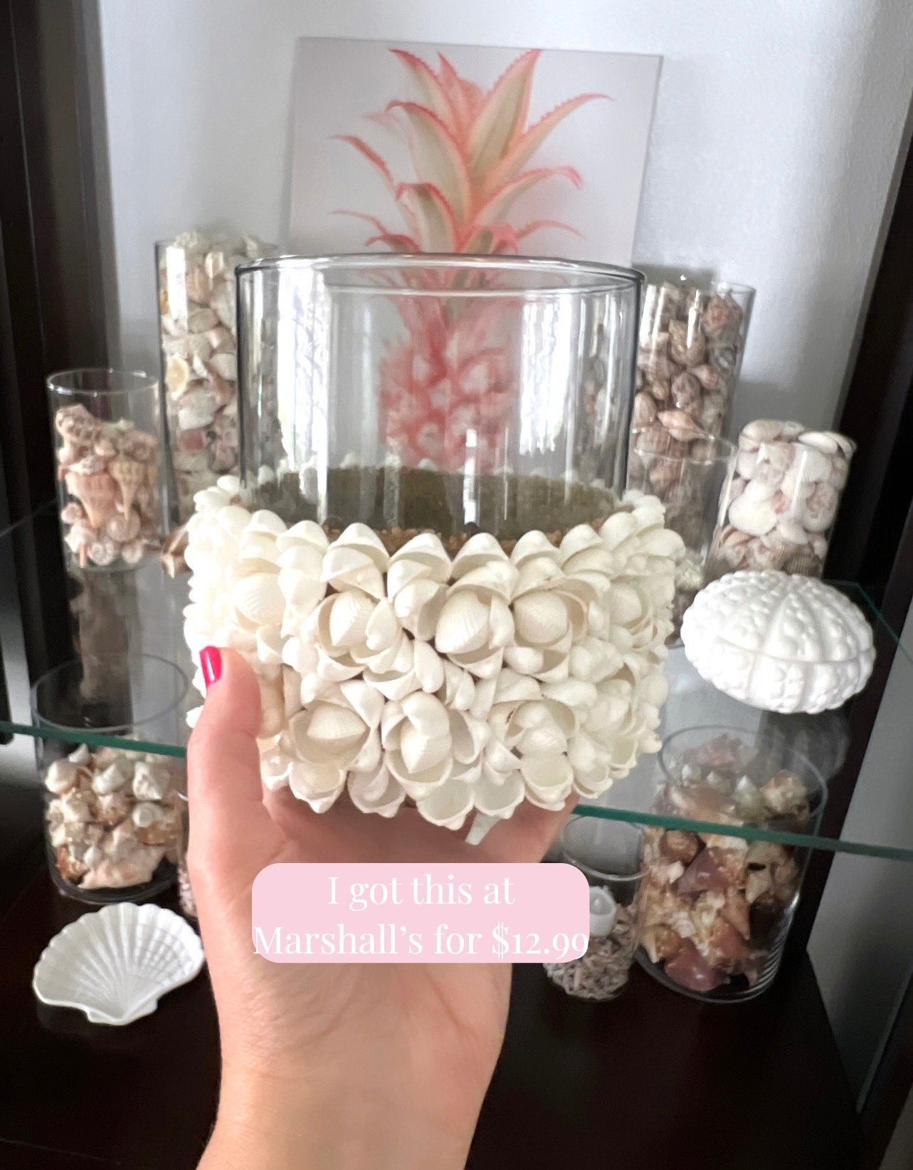 I found these seashell glass hurricane candle holders for $12.99 at Marshall’s! 

They are not online but I wanted to share this amazing deal with you in case you pop into their store.

I’m linking the shell home decor that Marshall’s currently has online (and everything else in this pic.)

Also linking other shell hurricane candle holders.

@Marshalls

#LTKvlog #LTKHome #LTKSeasonal