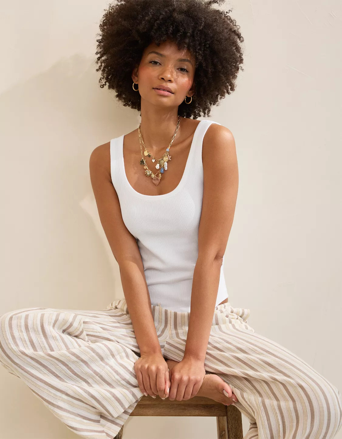 Aerie Ribbed Scoop Neck Tank Top | Aerie