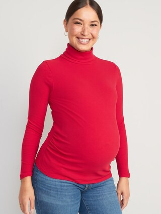 Maternity Fitted Turtleneck Top | Old Navy (US)