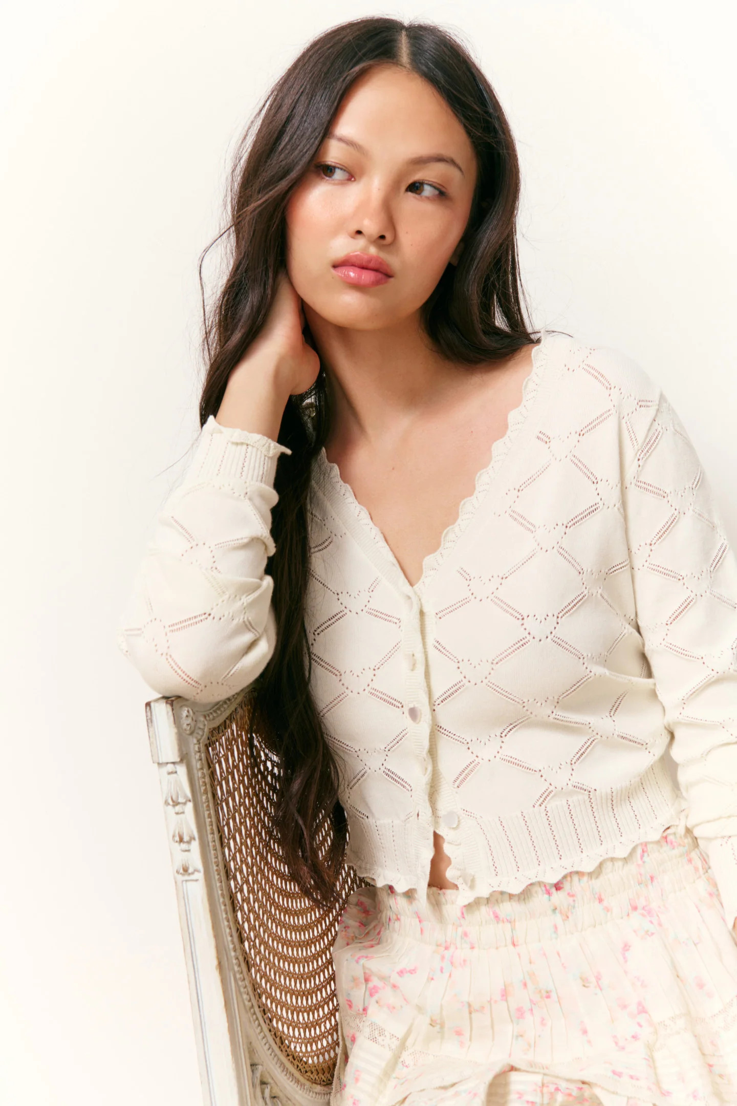 Petra Knit Heart Argyle Cardigan | LoveShackFancy