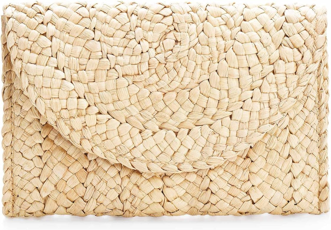 Dailyacc Straw Shoulder Bag For Women Woven Purse Summer Beach Envelope Clutch Straws Wallet | Amazon (US)