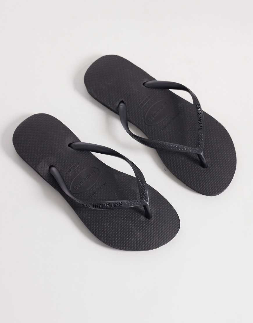 Havaianas slim flip flops in black | ASOS (Global)