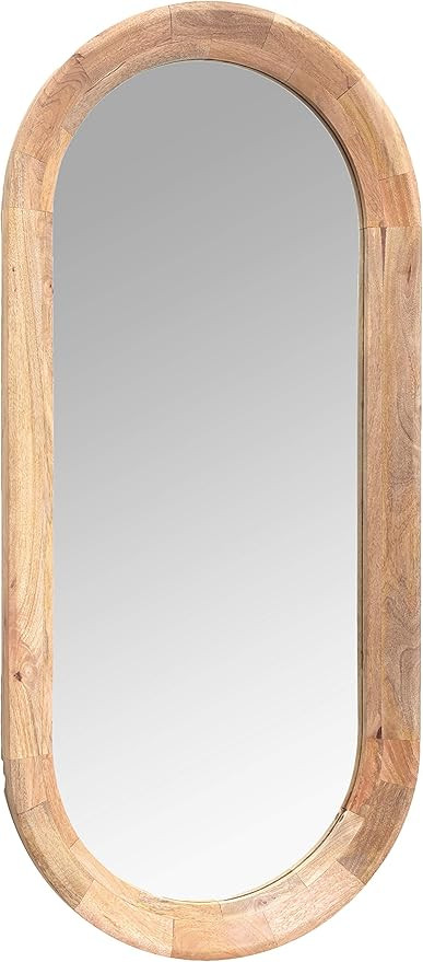 Creative Co-Op Oval Wall Mirror with Mango Wood Frame | Amazon (US)