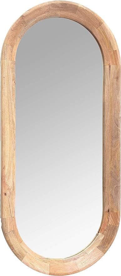Creative Co-Op Oval Wall Mirror with Mango Wood Frame | Amazon (US)