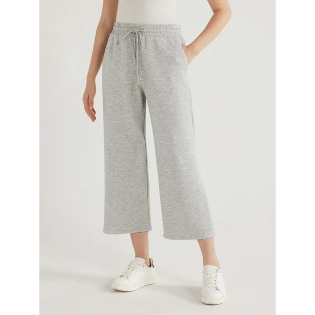 Scoop Women's and Women's Plus Ultimate ScubaKnit Cropped Sweatpants, Sizes XS-4X | Walmart (US)