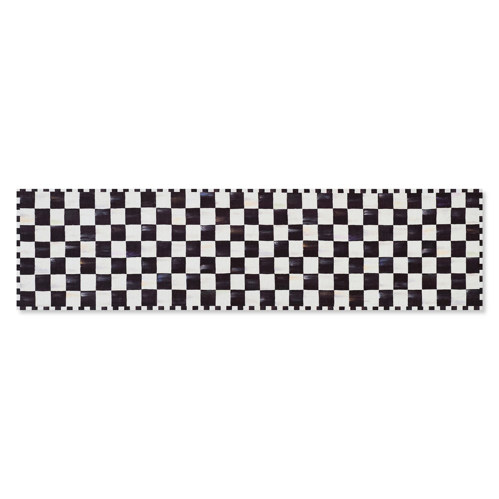 Courtly Checkered 2'6" x 10' Washable Runner | MacKenzie-Childs