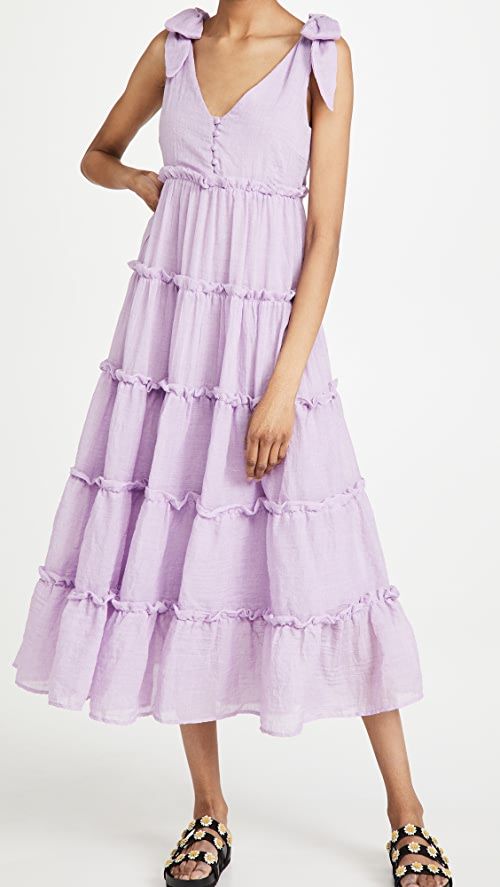 English Factory Tiered Midi Dress | SHOPBOP | Shopbop