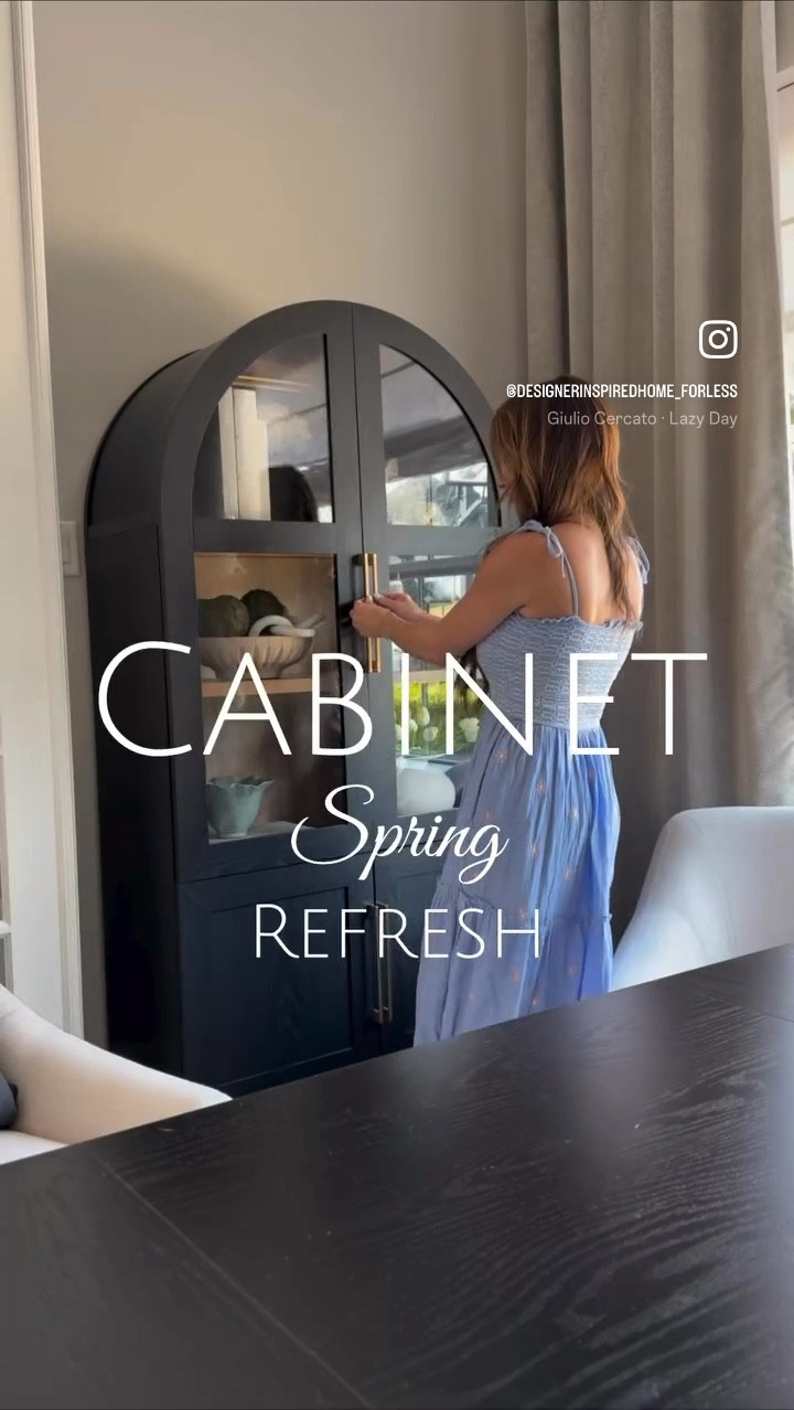Spring refresh, but make it effortless 
A few simple swaps = a whole new cabinet moment.
Light layers, soft neutrals, and fresh greenery for the win! 
Save this for your next seasonal reset 

#LTKHome

#LTKSaleAlert #LTKSeasonal #LTKHome
