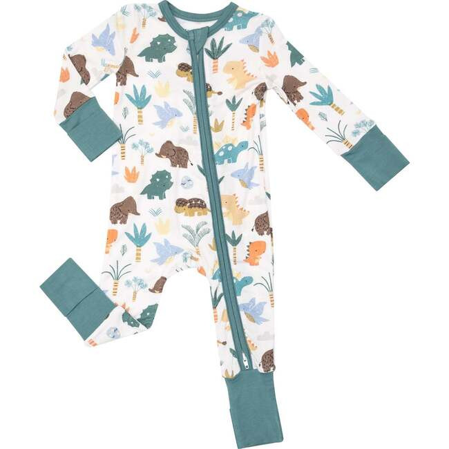 Angel Dear | Cute Dino 2-Way Zipper Romper (Multicolor, Size 3-6M) | Maisonette | Maisonette