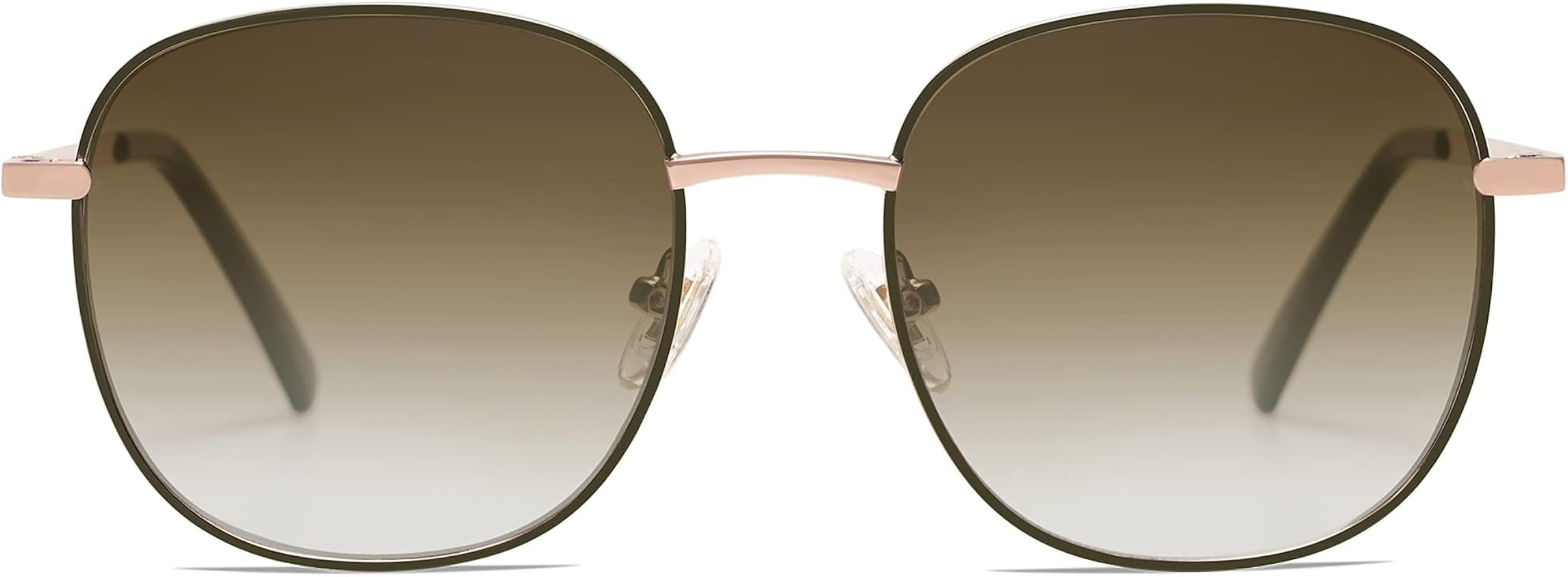 SOJOS Classic Trendy Square Sunglasses for Women Men Cute Big Frame Gold Shades SJ1137 | Amazon (US)
