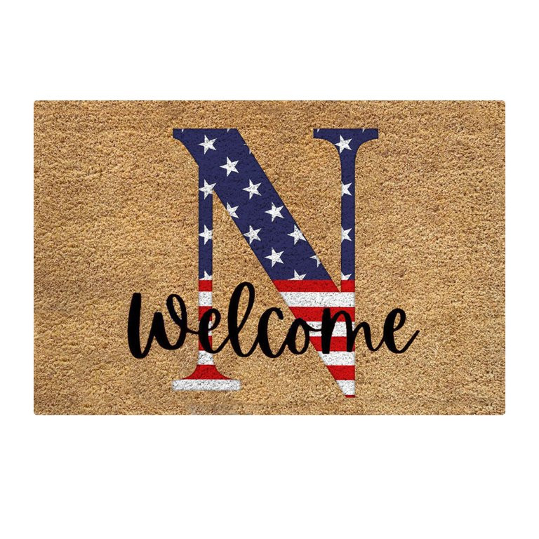 Uqiangy Welcome Doormat Independence Day Doormat Funny Door Mat Front Porch Rugs for Home Entranc... | Walmart (US)