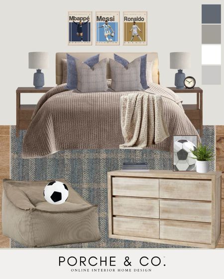 Curated collections, teen room, teen boys room, boys bedroom, sports room 
#visionboard #moodboard #porcheandco

#LTKkids #LTKstyletip #LTKhome