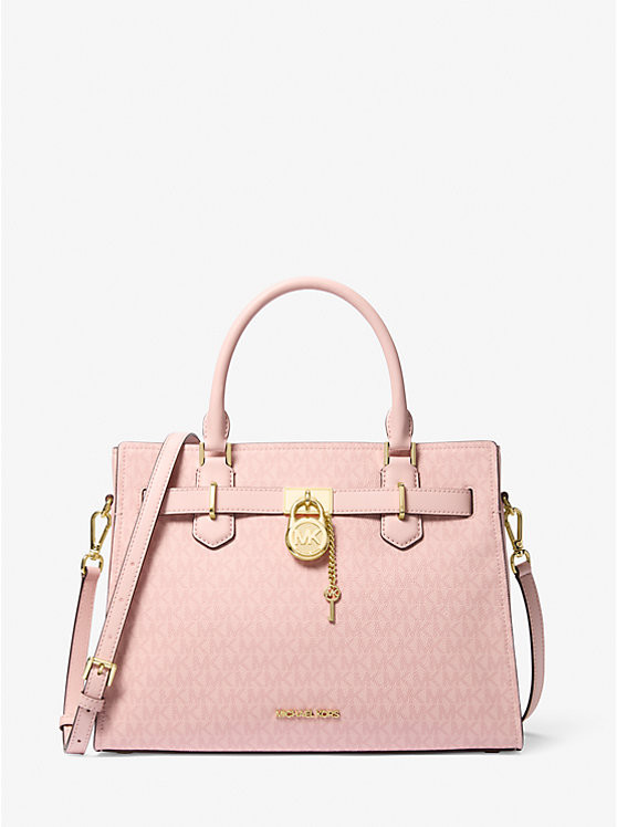 Hamilton Medium Signature Logo Satchel | Michael Kors US