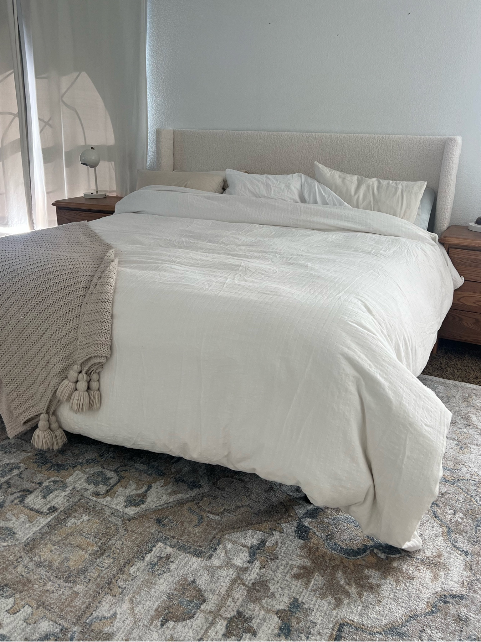 Bedroom rug and headboard fabric ! 

#LTKhome