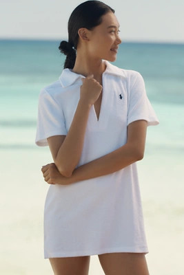 Polo Ralph Lauren Collared Terry Mini Dress | Anthropologie (US)