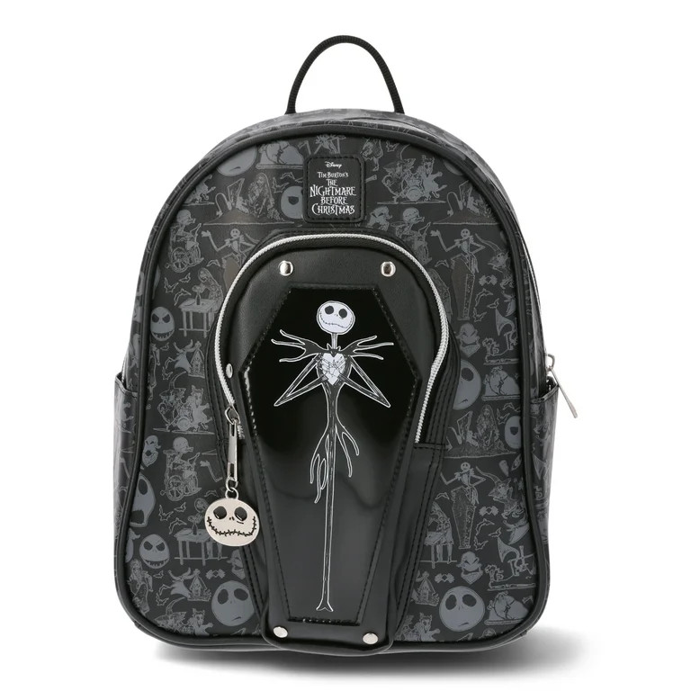Disney Nightmare Before Christmas Coffin Women's 10.5" Jack Skellington Mini Backpack, Black | Walmart (US)