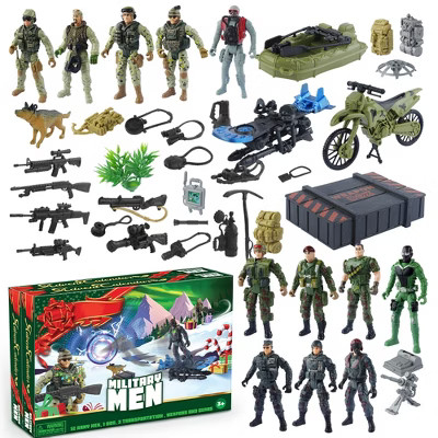 Joyfy 2025 Christmas Advent Calendar – 24 Days of Military Action Figures & Gear March Toward C... | Target