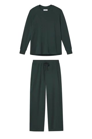 Relax Pants Set in Conifer | LAKE Pajamas