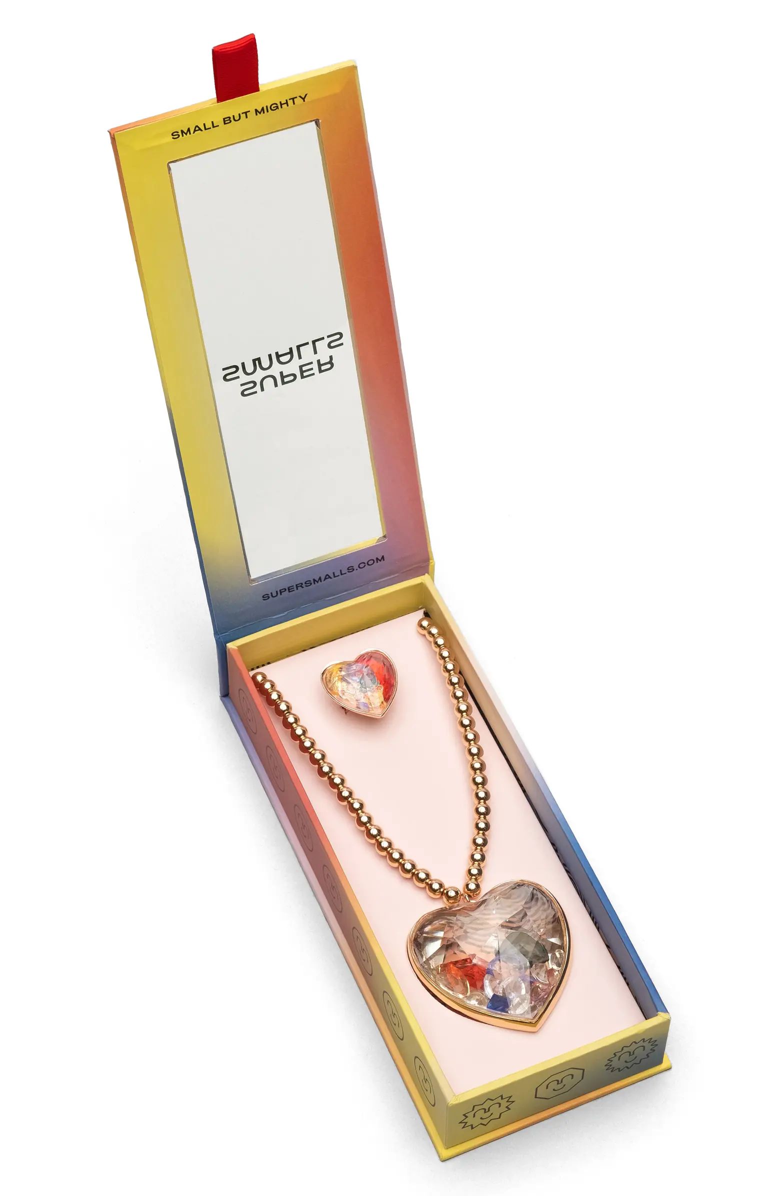 Kids' Heart of Gold Heart Pendant Necklace & Ring Set | Nordstrom