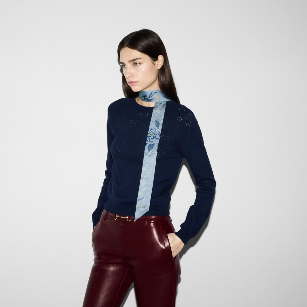 Gucci Printed silk neck bow | Gucci (US)