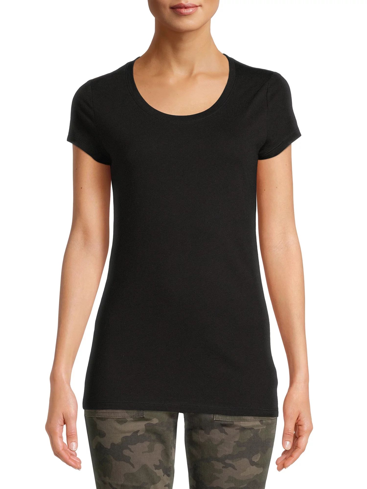 No Boundaries Juniors' T-Shirt with Short Sleeves - Walmart.com | Walmart (US)