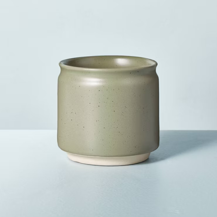 Speckled Ceramic Grapefruit Basil Jar Candle Sage Green - Hearth & Hand™ with Magnolia | Target