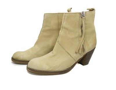 Acne Studios Pistol Boots Nubuck Size Zip Ankle Boots 41 Size | eBay AU