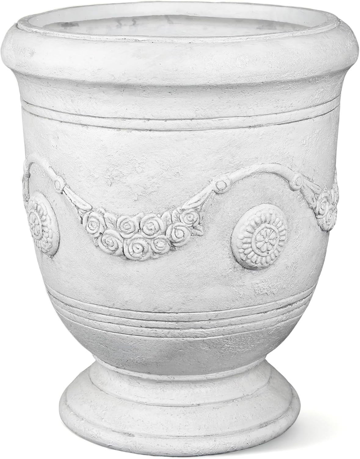 Planters for Indoor & Outdoor Plants, 16.5 Inch Large Magnesium Oxide Urn Planter with Drainage H... | Amazon (US)