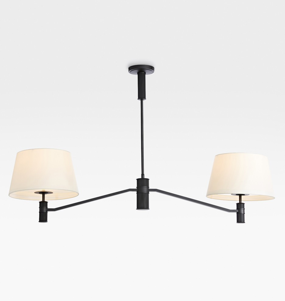 Rigdon 2-Light Long Linear Chandelier | Rejuvenation