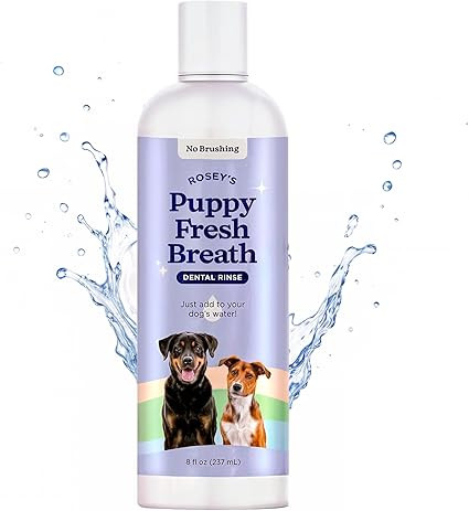 ROSEY'S PUPPY FRESH BREATH - Dog Water Additive for Dental Care - Maintains Fresh Breath & Clean ... | Amazon (US)