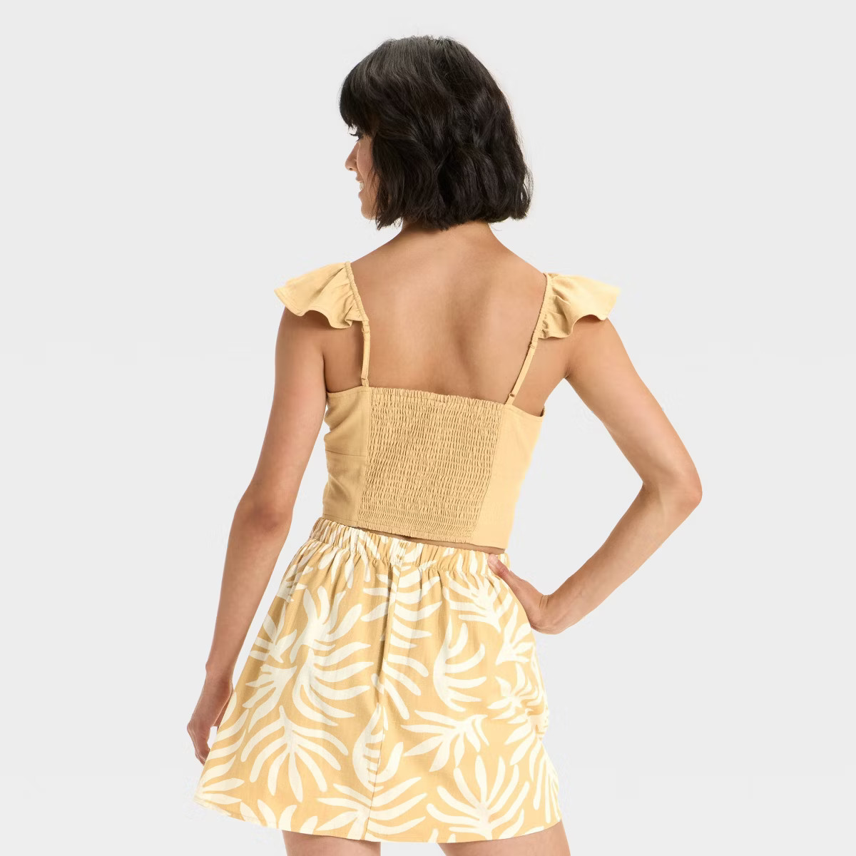 Women's Ruffle Sleeve Woven Halter Top - A New Day™ | Target