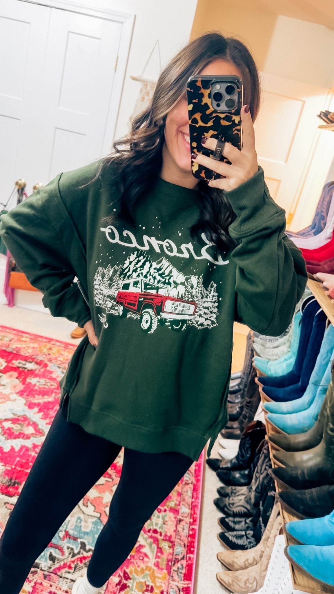 Christmas sweatshirt from Walmart - Walmart fashion under $20 - wearing a large to upsize - holiday sweater 

#LTKHoliday #LTKFindsUnder50 #LTKStyleTip