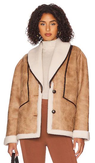 Dylan Coat in Chestnut Brown | Revolve Clothing (Global)