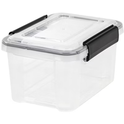 IRIS USA WeatherPro™ Storage Container Box Bin with Seal Latching Lid, Clear | Target