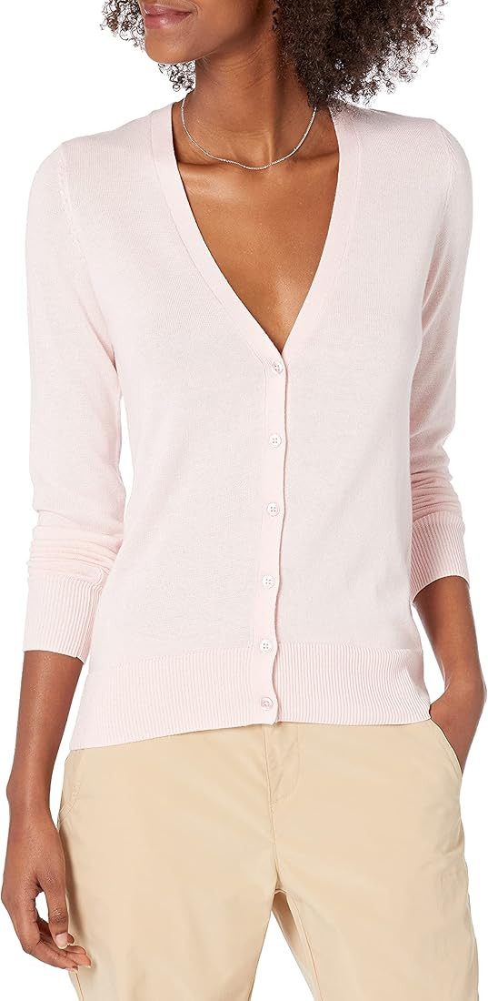 Amazon Essentials Women's Lightweight V-Neck Cardigan Sweater (Available in Plus Size) | Amazon (US)