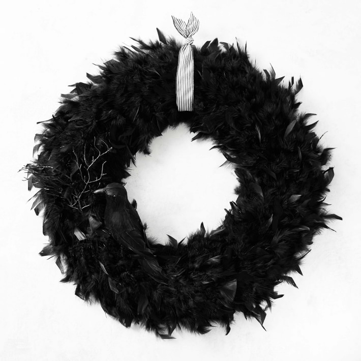 Halloween Black Raven Wreath | Williams-Sonoma