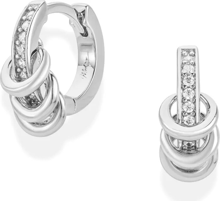 Levi Pavé Hugging Hoop Earrings | Nordstrom