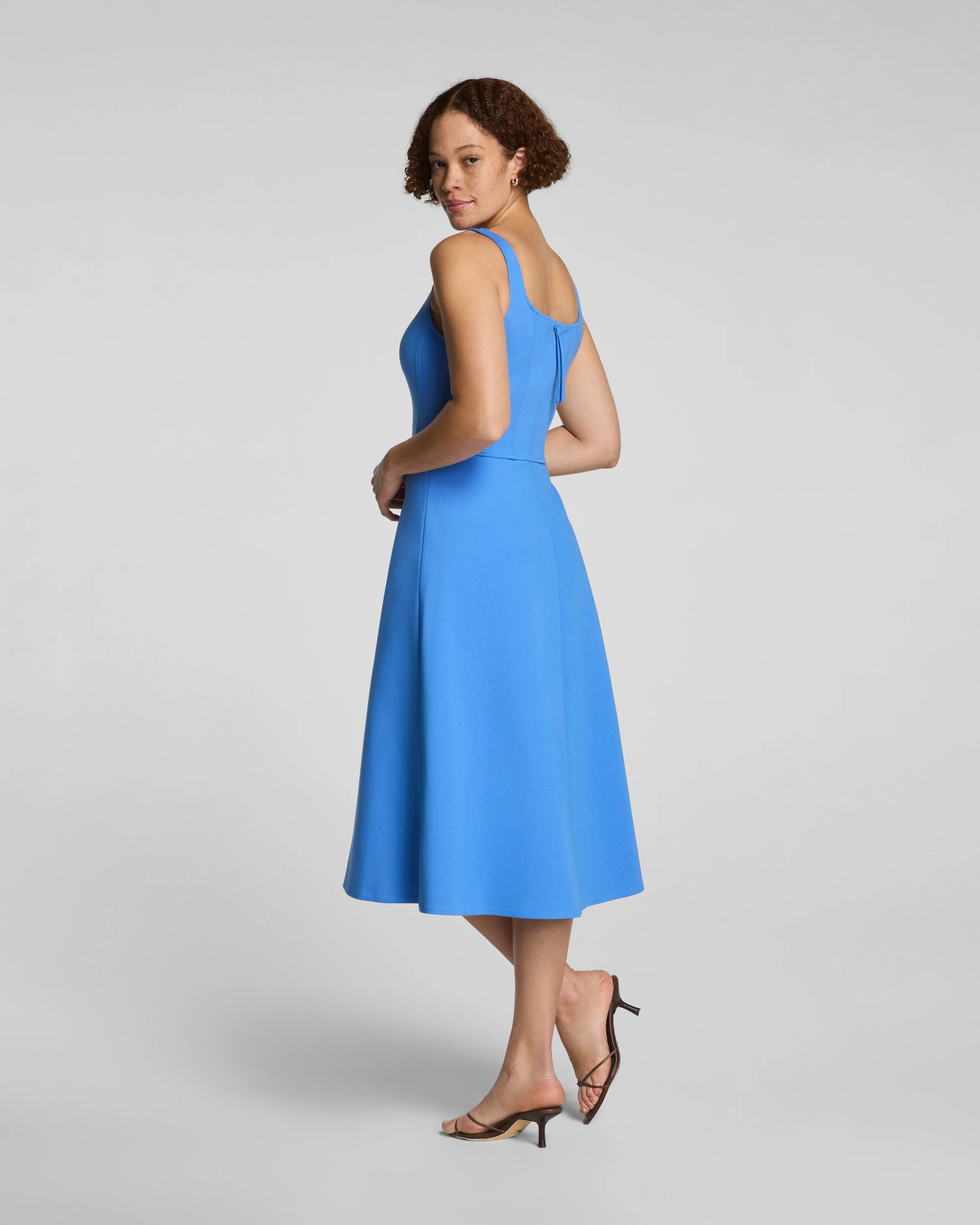 Ponte Fit and Flare Midi Dress | Spanx