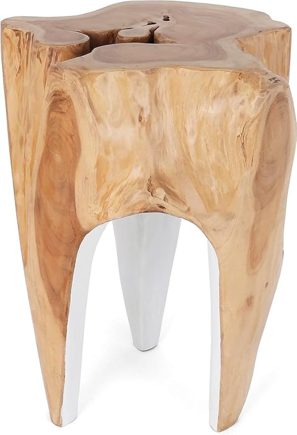 Rutledge & King Java Teak Root Stool - Wooden Stool - Teak Boho Side Table - Teak Accent Table - ... | Amazon (US)