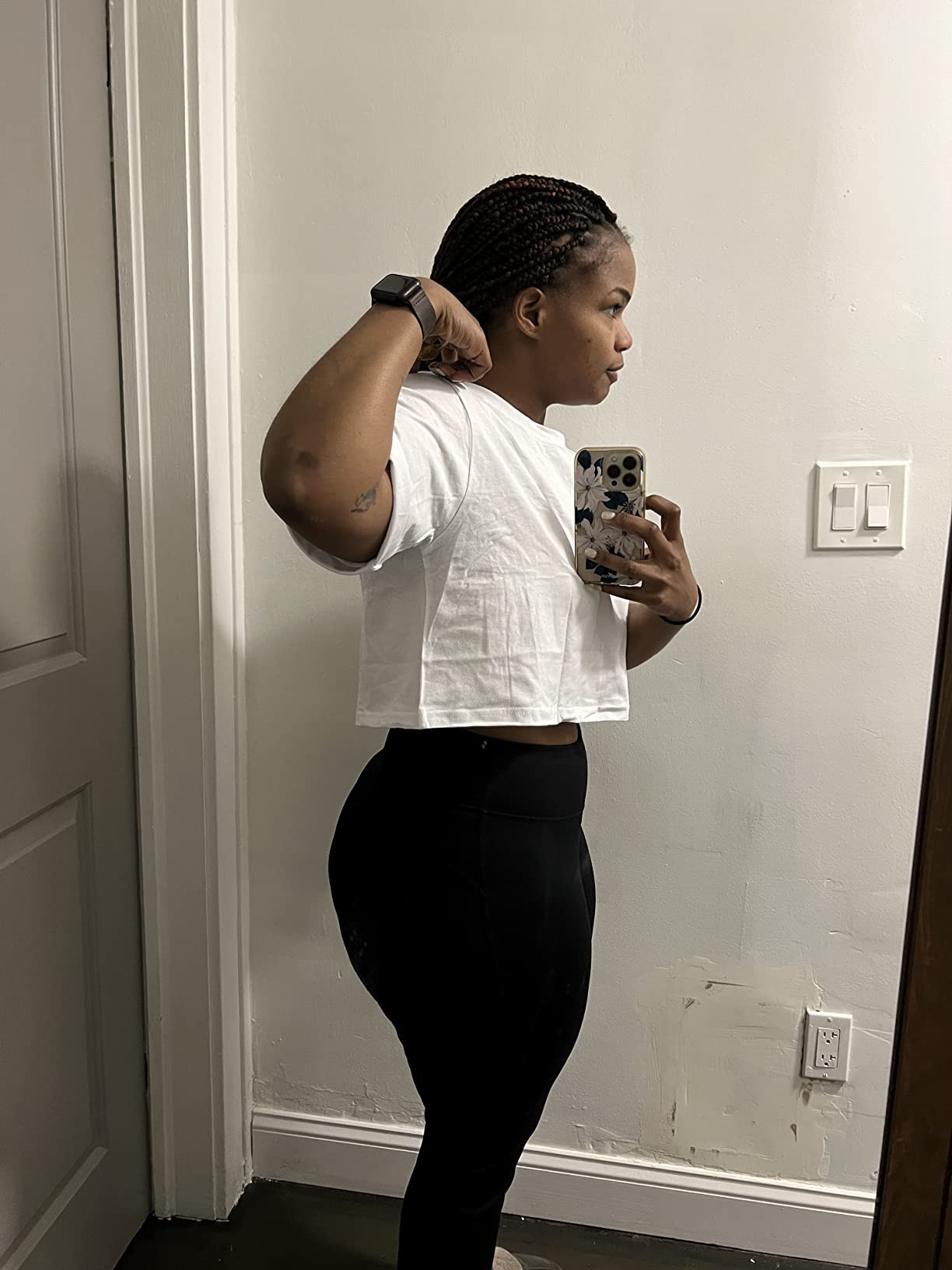 Xelky Womens Crop Casual Tops Tshirt Cotton Loose Workout Short Sleeve Round Neck Tee Yoga Runnin... | Amazon (US)