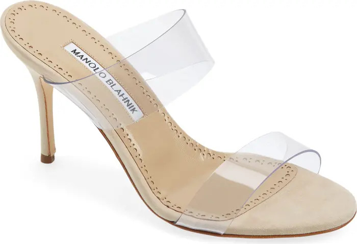 Manolo Blahnik Scolto Transparent Strap Sandal (Women) | Nordstrom | Nordstrom