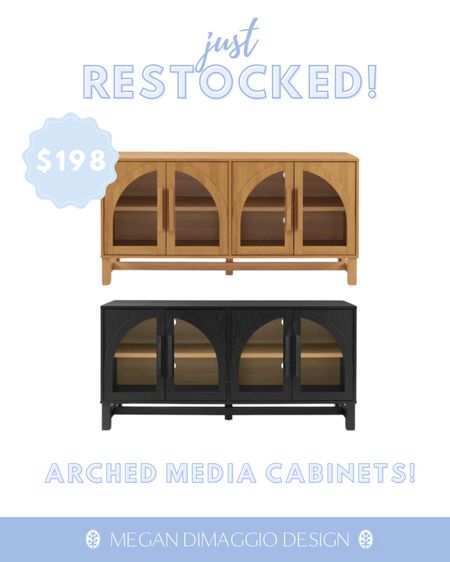 🚨RESTOCK ALERT!!🚨 in both colors!! 🙌🏻 snag these arched media cabinets designer looks for WAYY less for only $198 & free shipping!!! 🏃🏼‍♀️🏃🏼‍♀️🏃🏼‍♀️ They sold out SO FAST when they first came out so don’t wait to check out your cart if you were waiting! 🛒💨

#LTKHome #LTKFamily #LTKSaleAlert