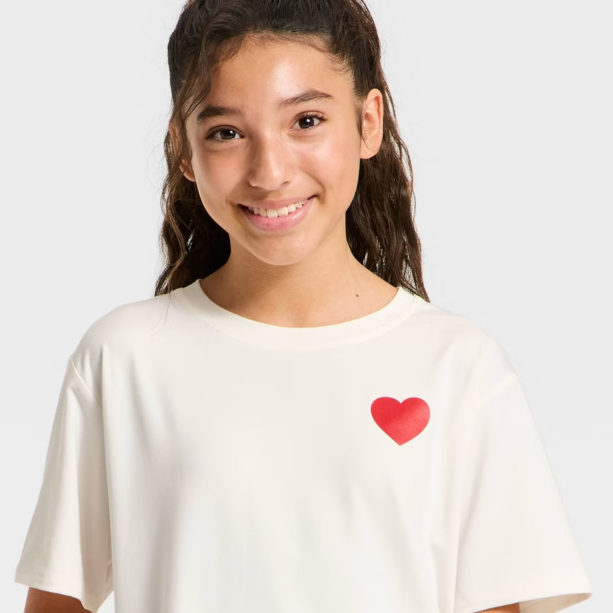Girls' Heart Print Graphic T-Shirt - All In Motion™ | Target