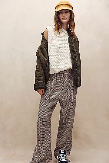 Lyla Menswear Plaid Trouser | Free People (Global - UK&FR Excluded)